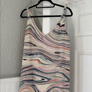 Halston Multi Color Midi Dress